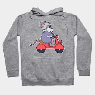 Mouse as Biker with Scooter Hoodie